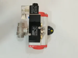 Pneumatic Two Piece Threaded Ball Valve with Ordinary Solenoid Valve DN15