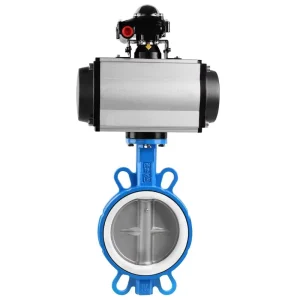 Pneumatic Wafer Butterfly Valve Ductile Iron Body 304 Stainless Steel Plate DN40~DN600
