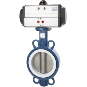 Pneumatic Wafer Butterfly Valve with PTFE Soft Seal for Industrial Automation and Water Systems