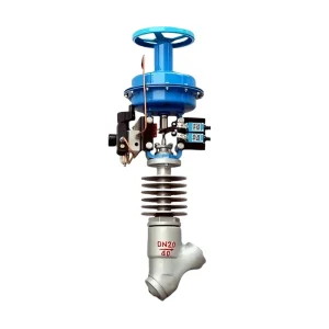 Pneumatic Y Type Globe Control Valve (High Temp) with Radiator & Handwheel DELCO