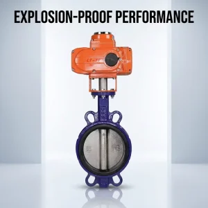 Precise Flow Adjustment Explosion Resistant Cast Iron Body Industrial Water Treatment Electric Clamp Butterfly Valve