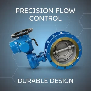 Precise Flow Control High Temperature Resistant Ductile Iron Cast Steel Flanged Double Eccentric Soft Seal Butterfly Valve