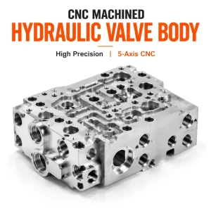 Precision 5 Axis CNC Machined Hydraulic Valve Body and Complex Manifold Block Custom Parts