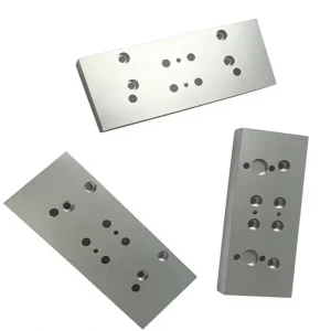 Precision CNC Milled Aluminum Hydraulic Valve Block Multi Tapped Port Manifold Plate Hydraulic System Mechanical Spare Parts
