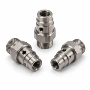 Precision CNC Turning Ti-6Al-4V Titanium Valve Adapter Tight Tolerance CNC Machining Parts