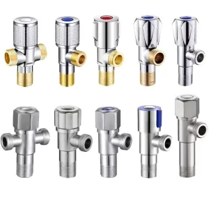 Premium Chrome Brass Hot Cold Water Mixing Angle Valve Triangle Heavy Duty Bathroom Kitchen Accessories