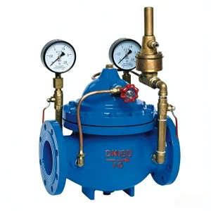 Pressure Reducing Valve Flanged Ductile Iron Pilot Operated Pressure Regulator with Pressure Gauge for Water Supply DN50 DN300