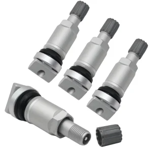 Professional Aluminum Alloy TPMS Tire Valve Stem Replacement Snap in Sensor Valves for Tubeless Wheel Monitoring System Parts