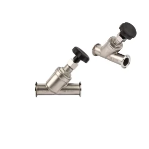 Professional Pneumatic Angle Seat Valve Sanitary Flanged Type No Noise Long Life