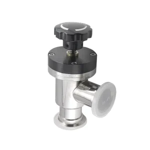 Professional Supplier Good Quality ISO CF KF Flapper Ultra high Vacuum Manual Angle Valve