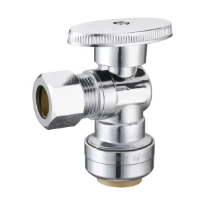 Push Connect Plumbing Push Fit Compression Angle Valve Chrome Brass Angle Valve US 1 4 Turn Angle Valve by Push Head
