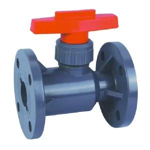 Q40-U UPVC CPVC FRPP PVDF Series Corrosion-Resistant Flange Plastic Ball Valve