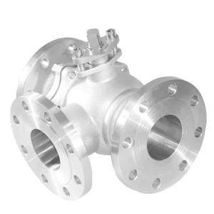 Q4232-B Three Way L Type Stainless Steel Flange Ball Valve