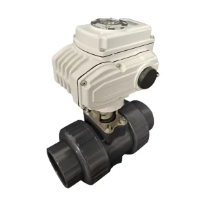 Q911F-16S Electric PVC Ball Valve DN15-DN100 PTFE Sealing Acid Alkali Resistant for Water