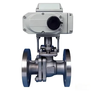 Q941F Electric Ball Valve Flanged Stainless Steel PN16 Fluoroplastic Soft Seal Electrically Actuated Range From DN50 to DN300