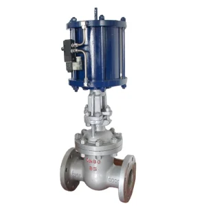 QZ C Carbon Steel QZ B Stainless Steel Series Flanged Pneumatic Gate Valve 0 680bar Pressure 40~450 Temperature ISO9001 CE
