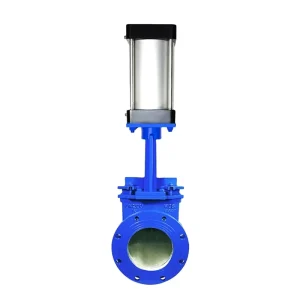 QZ DXZ43 Series Cast Iron Carbon Steel Stainless Steel Pneumatic Rising Stem Type Knife Gate Valve
