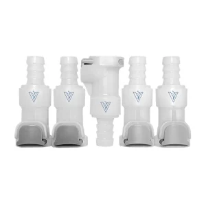 Quick Disconnect Fitting for Gas Water Air Hose 3/8 Barb Female Coupling Body Fast Stop Shutoff Valved