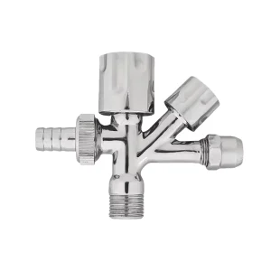 Quick Open Copper Brass 5-Way Shut-Off Angle Valve for Drinking Water Bathroom Toilet Washing Machine