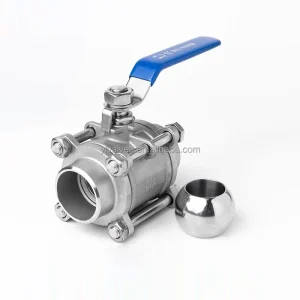 Quick Ship 1000WOG 1.6Mpa 304 316 SS Lock Double Weld Great Deal 3 Piece Double Butt Welding Ball Valve