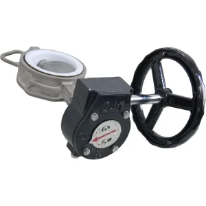 RDNT Manual Turbine Operated High Temperature Multi functional Wafer Type Cast Steel Body EPDM Soft Seal Butterfly Valve