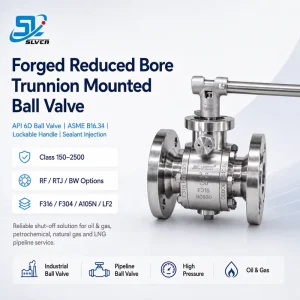 RF RTJ 2 Piece / 3 Piece Side Entry API 6D Forged Reduced / Full Bore Trunnion Mounted Ball Valve with Lockable Handle