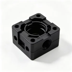 RMDS Pneumatic Solenoid Valve Custom Injection Molded Valve Housing Non Stock Custom Mounting Hole Corrosion Resistant Plastic