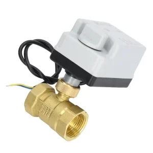 RTS DN25 1″inch 220V Three Line Two Control Brass Motorized Electric Ball Valve with Manual Switch