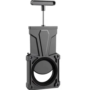 RV Motorhome Waste Gate Valve with Flow Control Handle Black Plastic for 3″ Sewer Pipe Camping