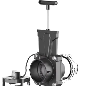 RV Sewer Gate Valve Shut off Valve with Leak proof Cap Twist on Sewer Hose Valve Black Plastic Fits 3 inch Drain Pipe