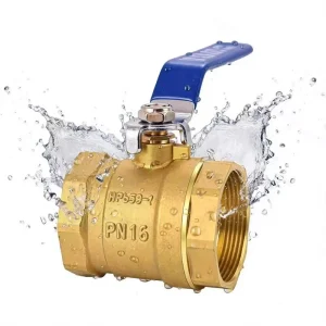 Radiant Floor Heating Manifold Red Blue Butterfly Handle Nickel Plated Brass Fixed Ball Valve DN25 Internal Thread Food Grade