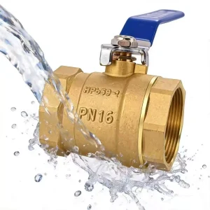 Radiant Floor Heating Manifold Red Blue Butterfly Handle Nickel Plated DN25 Brass Fixed Ball Valve Water OEM Customizable