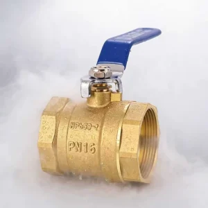 Radiant Floor Heating Manifold Red Blue Butterfly Handle Nickel Plated DN25 Brass Fixed Ball Valve Water OEM Customizable