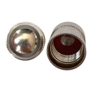 Red Nickel Plated Brass Tire Valve Stem Caps Airtight Seal for Car