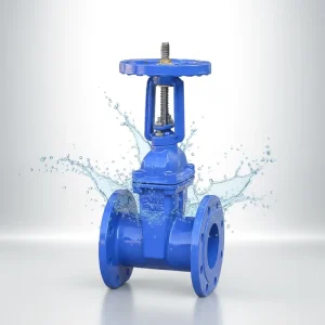 Resilient Manual Safety Seated Gate Valve with Long Stem Soft Seal Rising Stem for Water Applications