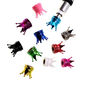 Royal Crown Valve Stem Caps Universal Tire Valve Wheel Valve Caps for Car Motorcycle Bike and Bicycle