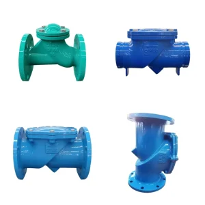 Rubber Flap Check Valve DN50-DN600 Ductile Iron Body PN16 EPDM Rubber Flap 304 Stem GB Standard