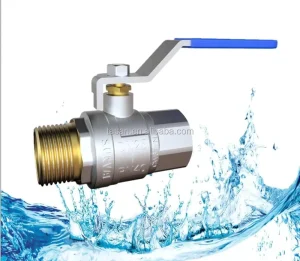 S1173 05 CE ISO9001 Brass Stem Nickel Plated Full Flow Brass Ball Valve