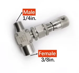 SHJH LOK Manual Power Interchangeable Angle SS 4BMG VCR Metering Needle Valve 316 Stainless Steel for Gas Water Oil