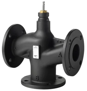 SIEMENS VXF53.65 Electric 3 Way Flanged Globe Valve PN25 DN65 Kvs 63 Equal Percentage Control Medium Temp 20~220°C