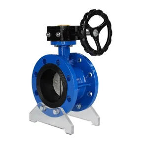 SS 304 316 Sanitary Tri Clover Clamp Manual Flanged Butterfly Valve with Cast Iron Body for Water