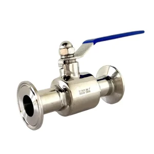 SS304 316L Full-Bore Lever-Handle 1/2-Inch and 3/4-Inch Food Grade Tri-Clamp 2-Way Sanitary Ball Valves