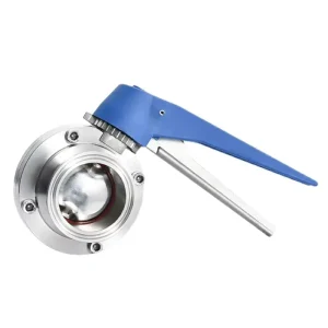 SS304/316L Sanitary Butterfly Valve Pull Handle Stainless Steel Weld Butterfly Valve for High Water Gas Oil Clamp Ends Diaphragm
