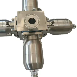 SS304 316L Tri-Clamp 4-Way Pneumatic Diaphragm Manifold Valve for CIP SIP Systems