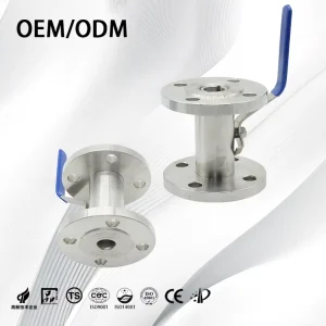 SS304 Industrial Valves OEM Manual Wide Ss Flange Ball Valve Wenzhou Supplier