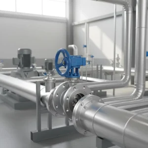 SS304 PN10 16 Flange Connection 2-20in Industrial Control Metal Seal Stainless Steel Wafer Type Manual Butterfly Valve