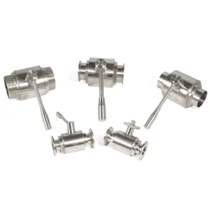 SS304 SS316L Forged High Pressure Sanitary Motorized Ball Valve Stainless Steel Manual Welded Clamp Male Quick Coupling Valve