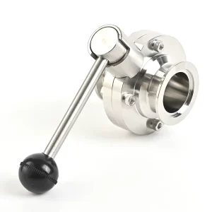SS304 SS316L Handwheel Operated Quick Butterfly Valve for Semiconductor Stainless Steel Tri Clamp KF Vacuum Butterfly Valve