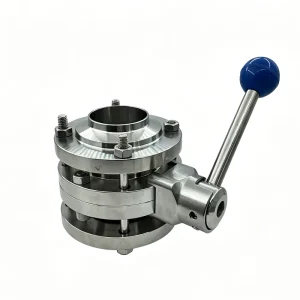 SS304 SS316L Stainless Steel 3PC Food Grade Hygienic Sanitary Butterfly Valve Pull Handle High for Water