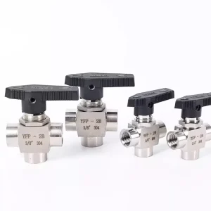 SS304 Stainless Steel High Pressure High Temperature Ball Valve 1 8″ 1 4″ 3 8″ 1 2″ 3 4″ YFP 2B 3 Way Female Thread Ball Valve